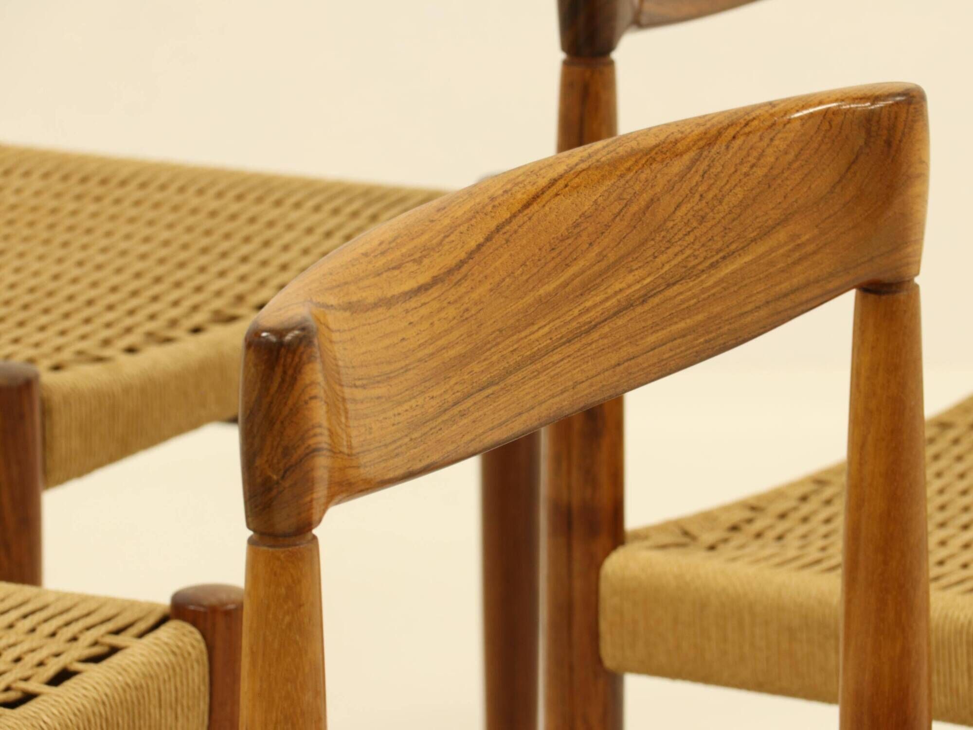 Set of 6 Rosewood Dining Chairs by H.W.Klein for Bramin, Denmark, 1960s