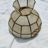 Set of 4 lampshade suspensions in mother-of-pearl