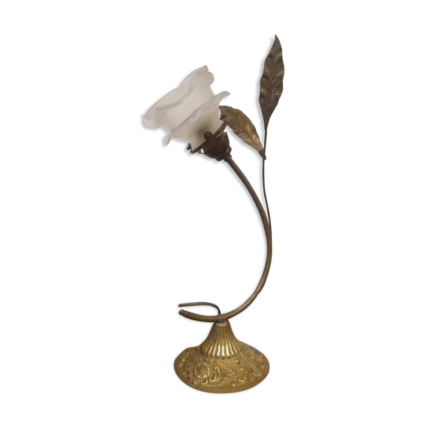 Brass flower lamp