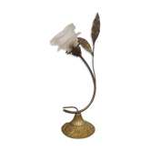 Lampe fleur en laiton