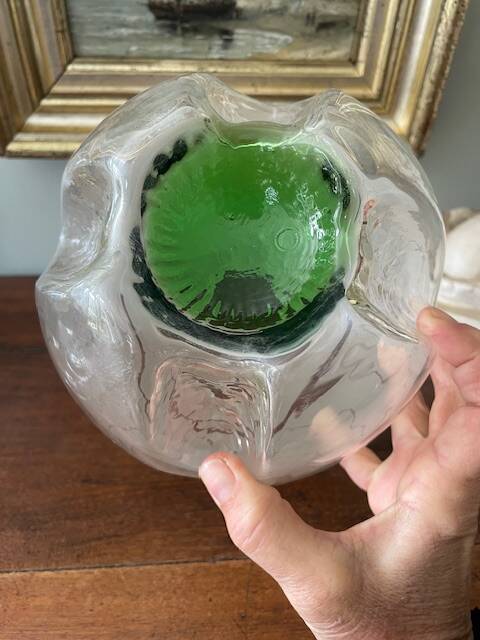 globe art déco en verre de Murano soufflé