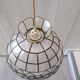 Mother-of-pearl and brass lamp