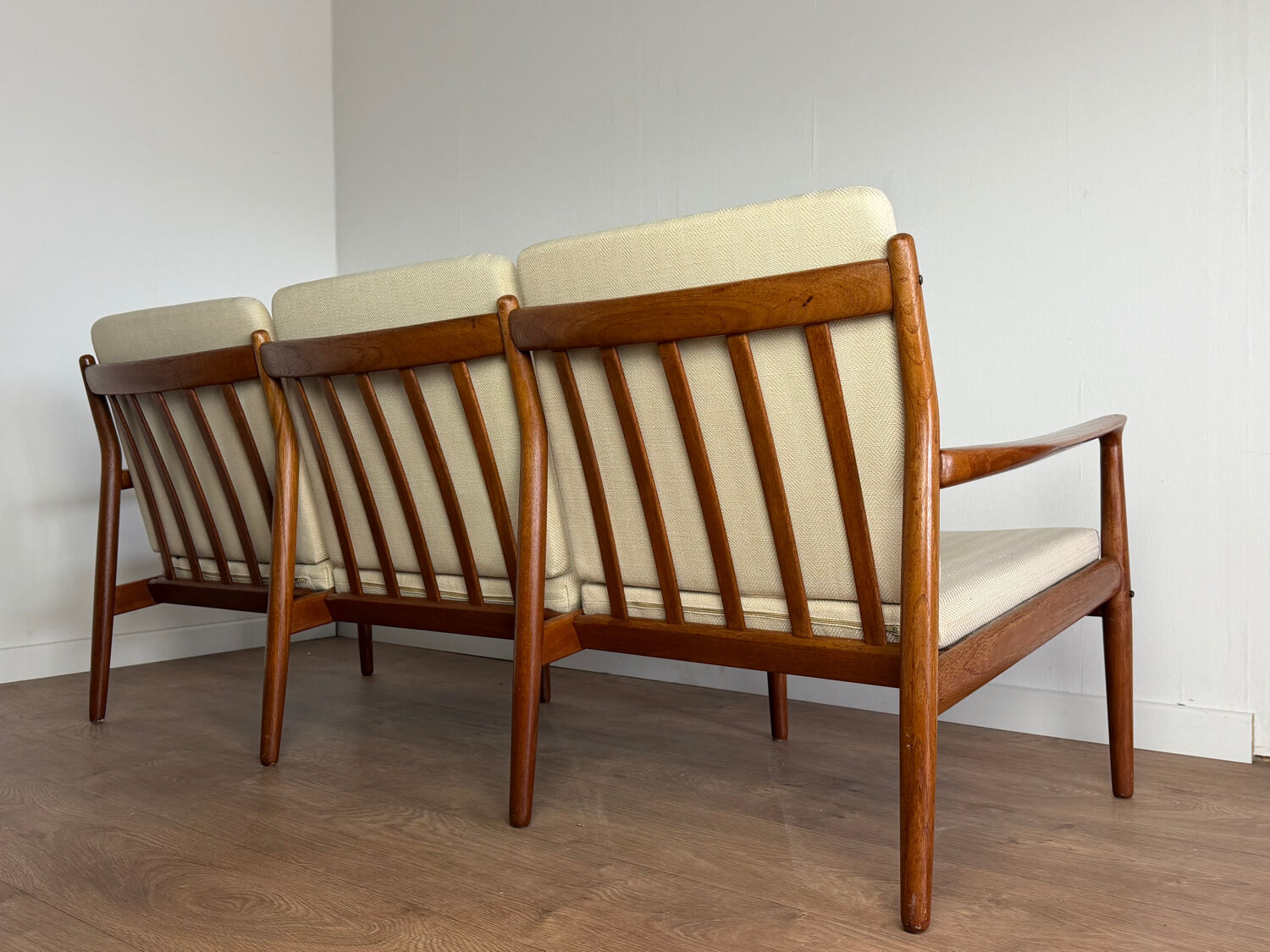 Scandinavian banquette in the style of Sven Ellekaer Eriksen from the 1960s.