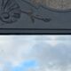Antique Louis XV style mirror in solid oak with grey patina, 131cm.