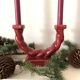 Pair of double ceramic candlesticks, 1950s