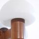 Vintage Danish wall lamp in teak and opaline 1960
