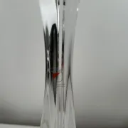 Sculptural candlestick "Ergolo" in crystal - Angelo Mangiarotti for Cris