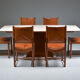 Italian Art Deco Dining Table with Marble Top Japan Inspired - 1940's