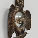 Miroir hibou convexe vintage français des années 60