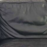 Scandinavian vatage sofa in black leather