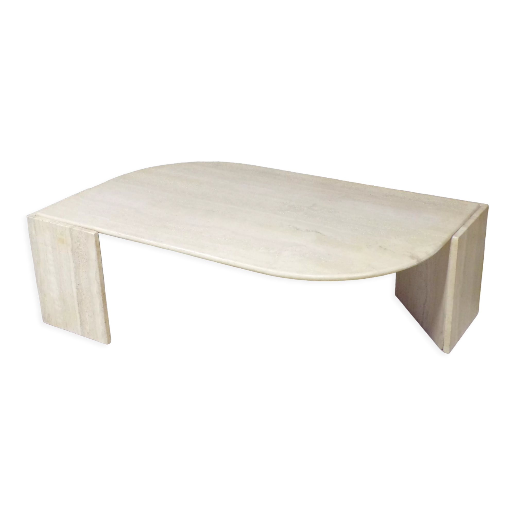 Table basse oeil en travertin 77X127 cm