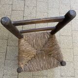 Wooden stool and children's canage