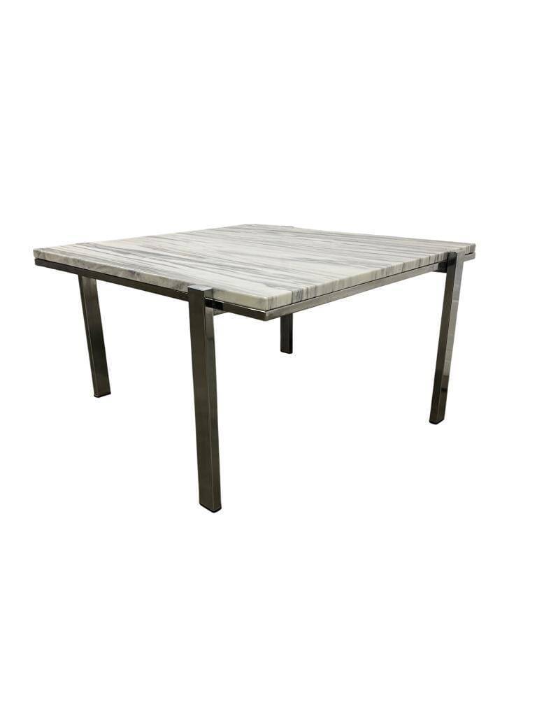 Vintage marble coffee table with chrome