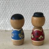 Salt and Pepper Kokeshi Dolls