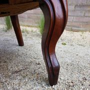 Mahogany Napoleon III Armchair with Carved Grapes  Decoration on Top, 1870s