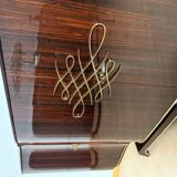 Art Deco Sideboard in Macassar Ebony and Brass, Paris, 1930s