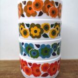 Set of 4 large Lotus Arcopal ramekins