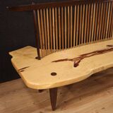 George Nakashima style wooden design sofa