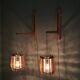 Pair of Dřevo Humpolec Adjustable Swing Arm Wall Lamps, 1960s