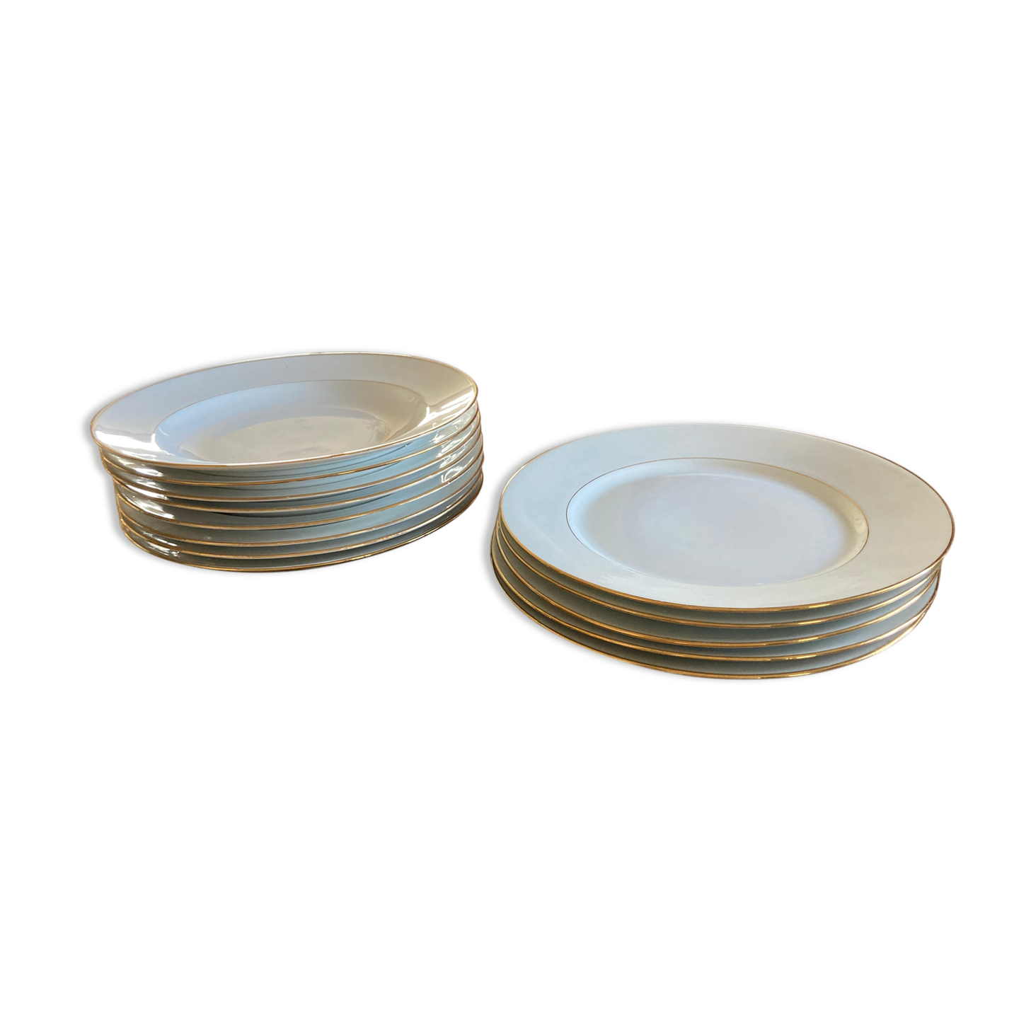 White Limoges plates