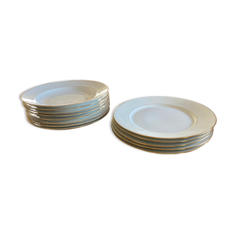 White Limoges plates