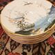6 Dessert plates Gien France Caribbean