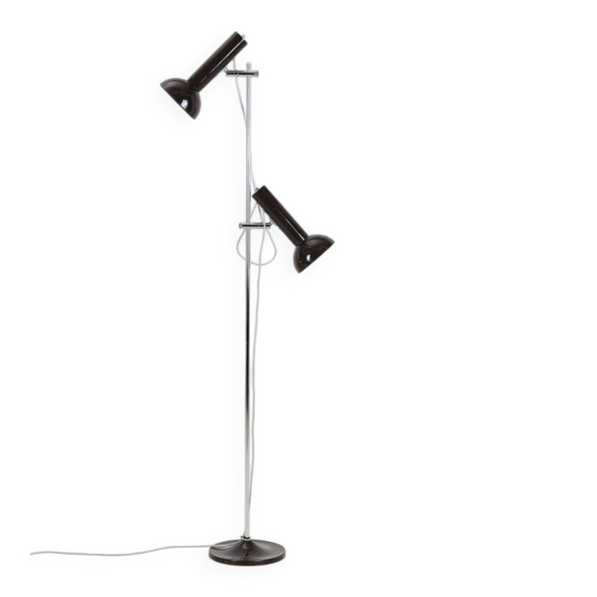 Big mid-century double-spot floor lamp / 1960s–1970s / space age / Danish modern design
