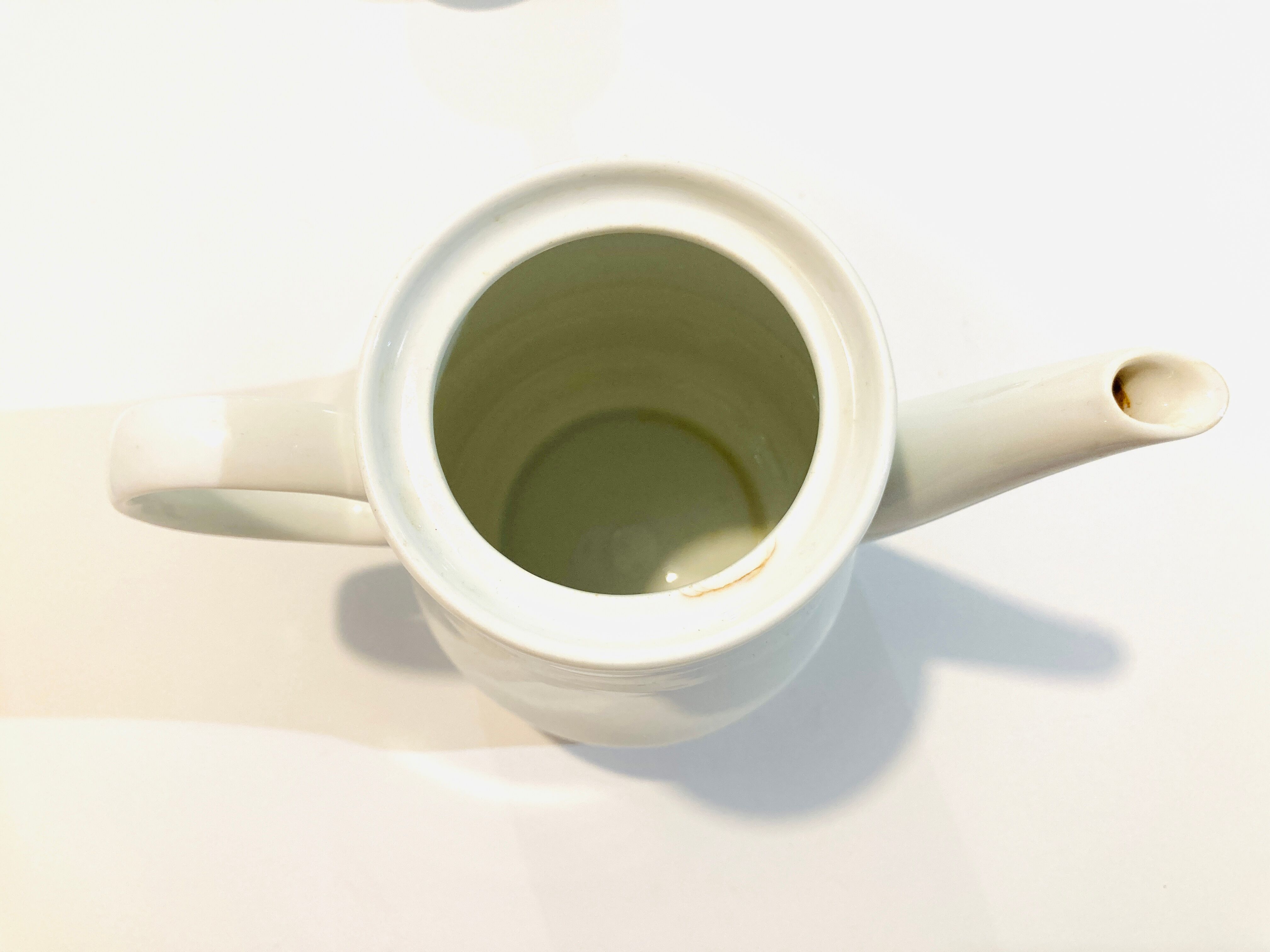 Brown and white porcelain theiere of the 70s _ retro-vintage -kitchen