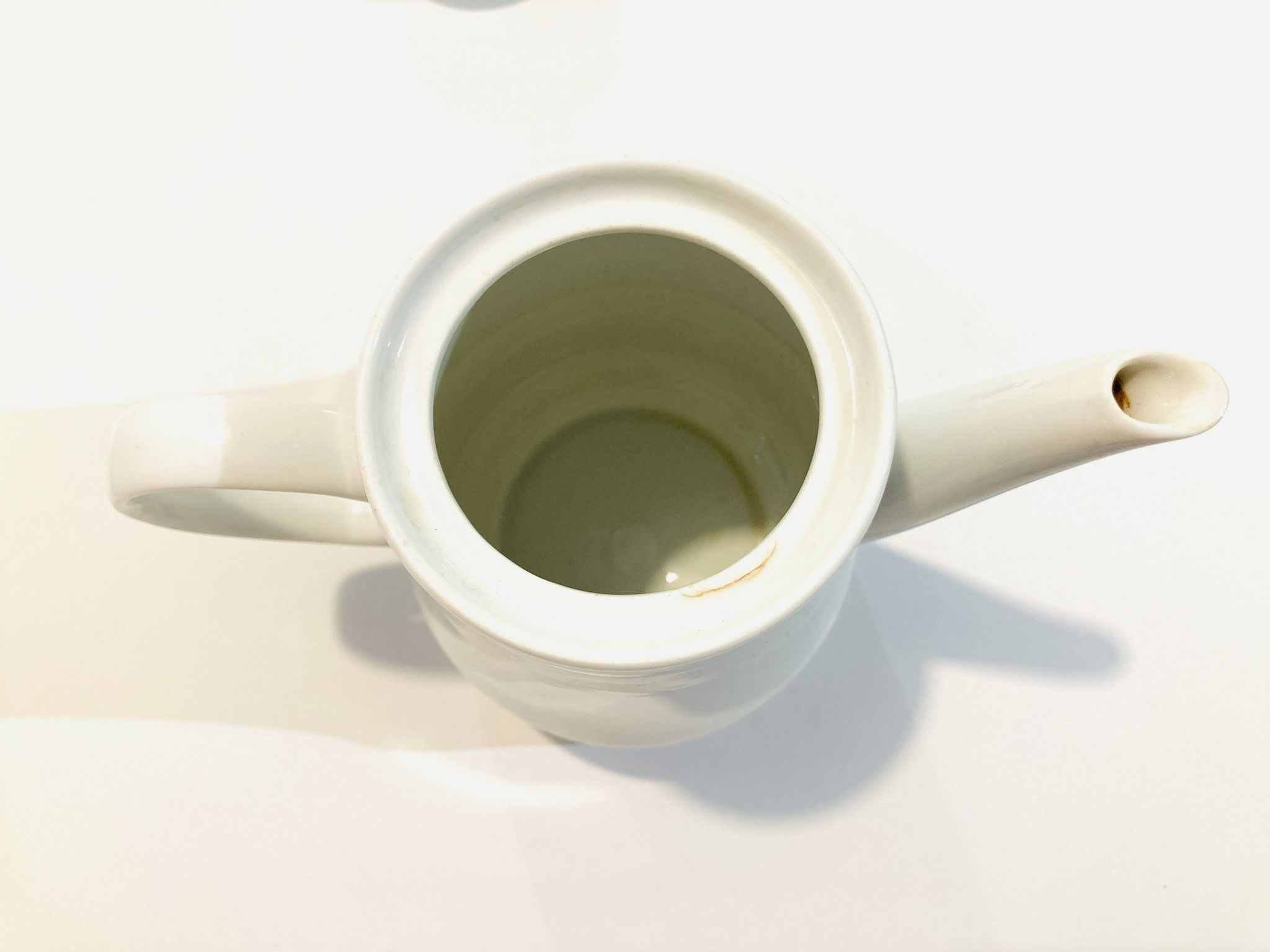 Brown and white porcelain theiere of the 70s _ retro-vintage -kitchen