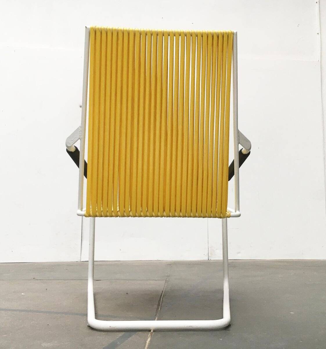 Mid-century Modern German Mauser stackable garden chairs, set of 3.