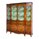 Bibliothèque vitrine ancienne en bois et verre