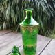Green glass decanter