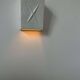 Vintage plaster wall light, matt white, France 1970