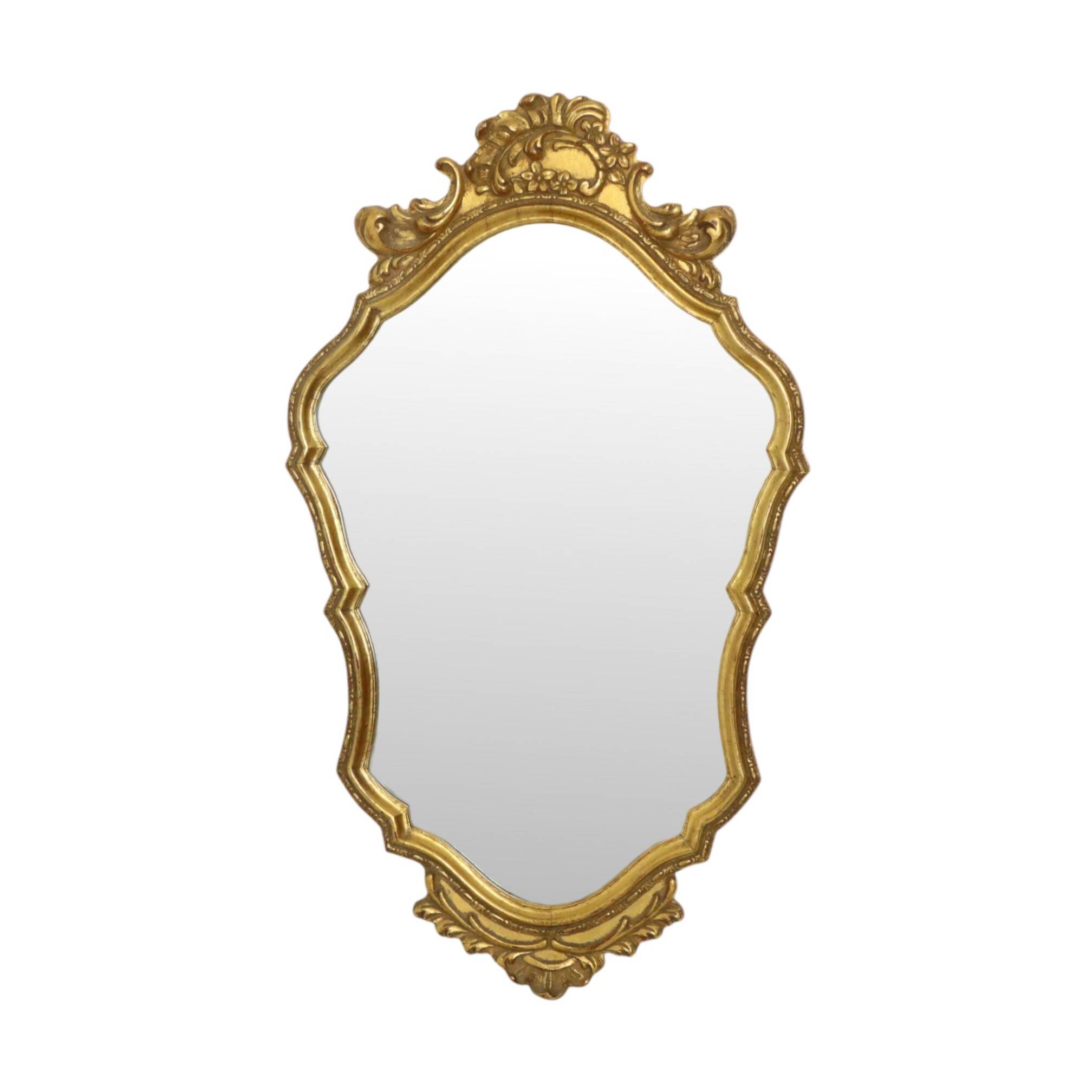 Classic Gold Leaf Mirror Crested Mirror Baroque Deknudt
