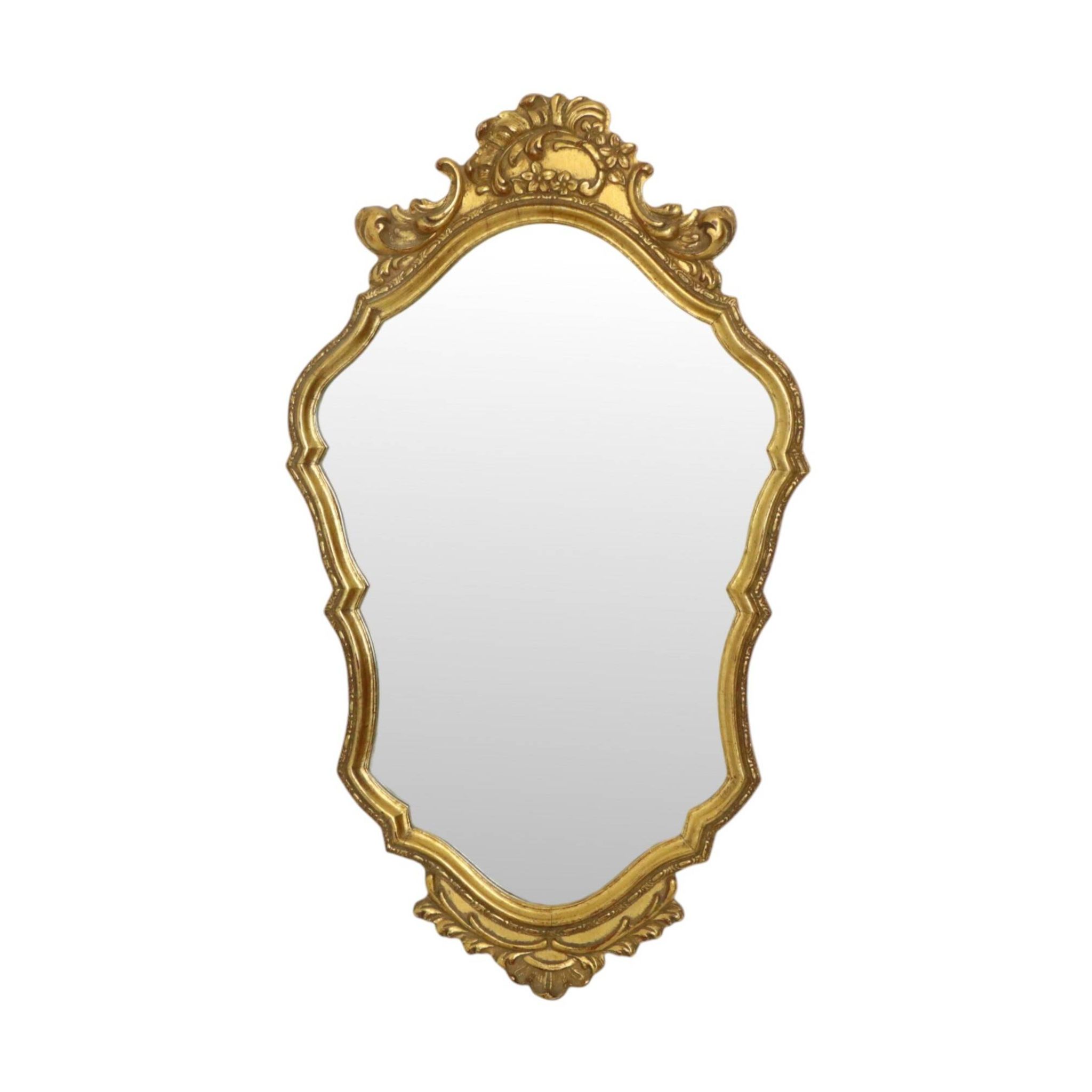 Classic Gold Leaf Mirror Crested Mirror Baroque Deknudt