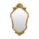 Miroir en feuille d'or classique Miroir crêté Baroque Deknudt