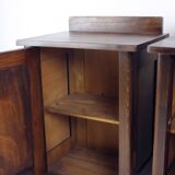 Tall Vintage Bedside Tables In Wood, Czechoslovakia 1930s