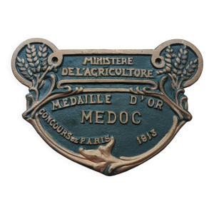 plaque agricole médaille