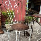 Petit salon de jardin fer forgé ancien