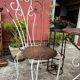 Small old wrought iron garden furniture