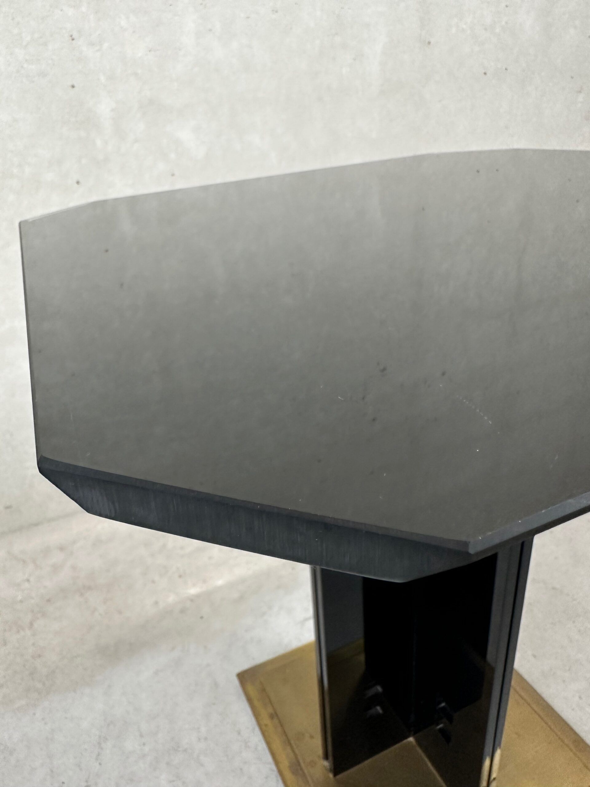 Hollywood regency coffee table / side table black and gold
