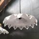 Paire suspensions en verre holophane