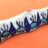 1920-1940 3 Ceramic Knife Holders Tunisian Nabeul el-Kh Workshop