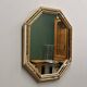 Vintage faux bamboo gilt mirror, 1980s