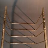 Porte vinyles en laiton doré mural ou à poser 1960/1970.