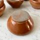 Set of 7 bowls in stoneware handmade 70s vintage