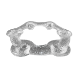 1970s Swedish Pukeberg Glass Candle Holder