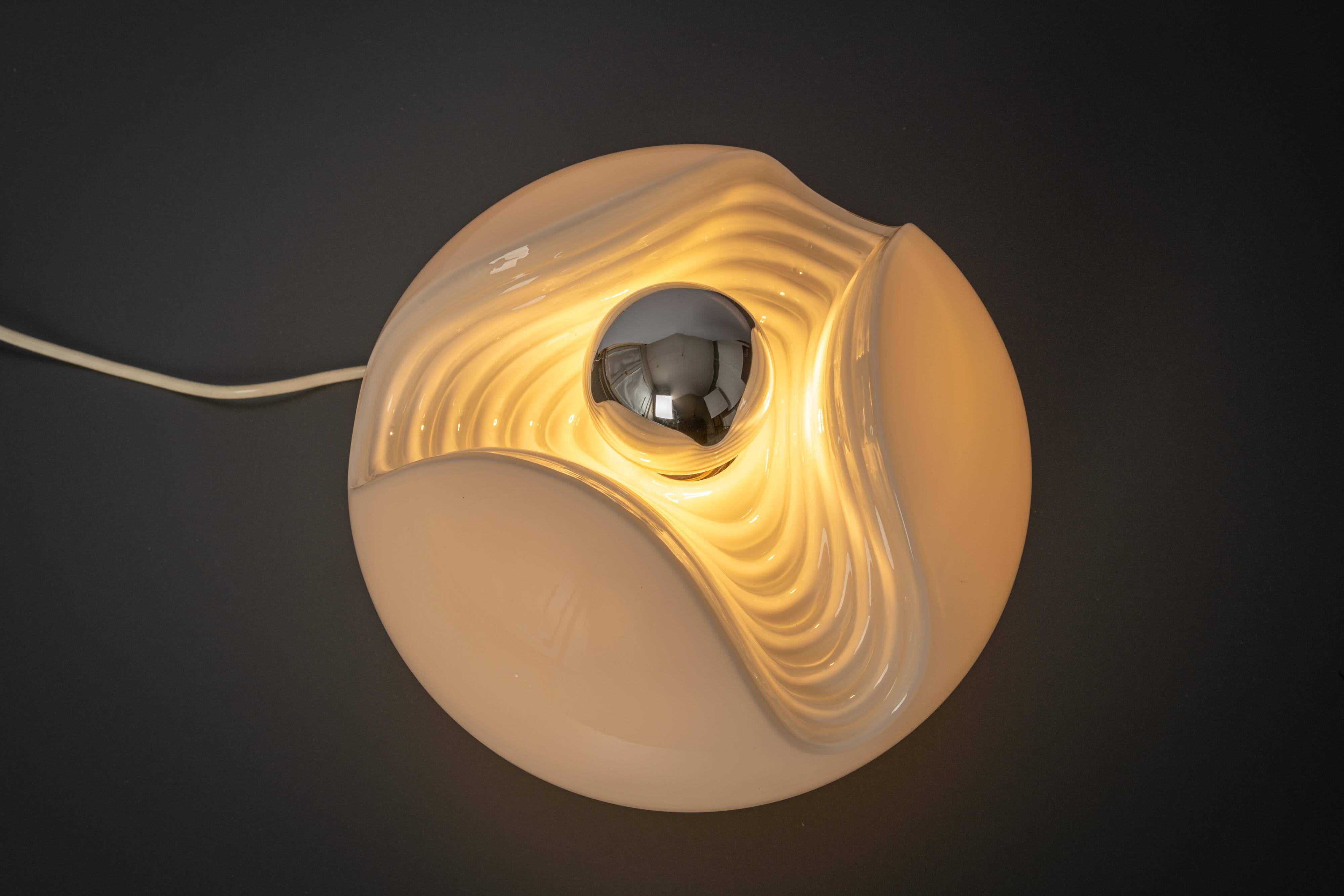 Glass Table Lamp by Koch & Lowy for Peill & Putzler, Germany, 1970s