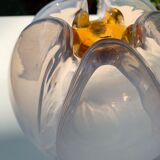 Two-tone blown glass globe for suspension