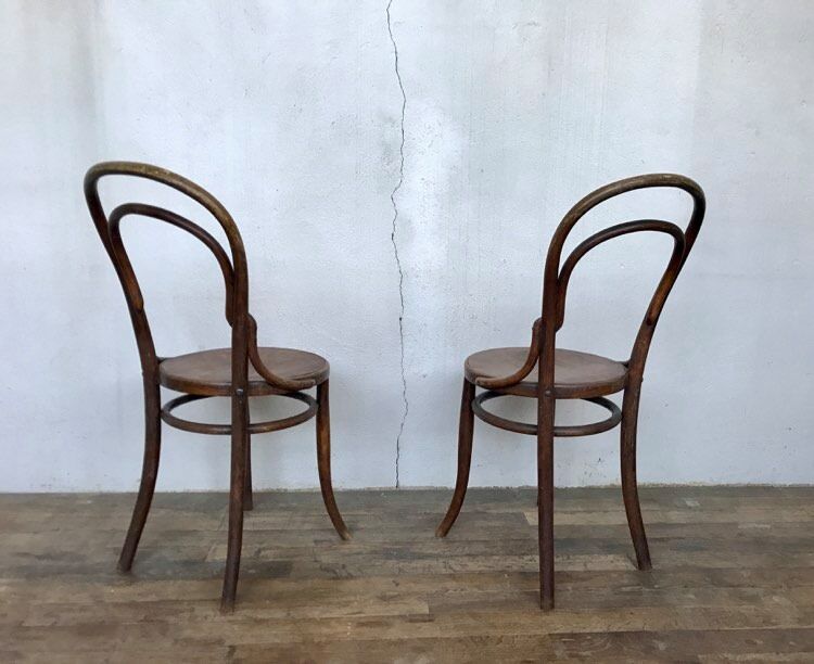 Pair of bistro chair number 14 fischel